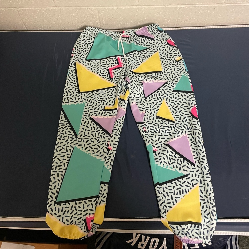 80s geometric print sweatpants